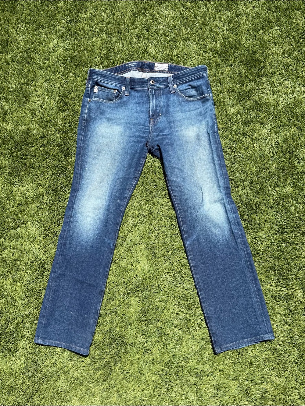 Mens' AG Adriano Goldschmied Jeans "The Matchbox" Slim Straight Jeans 33